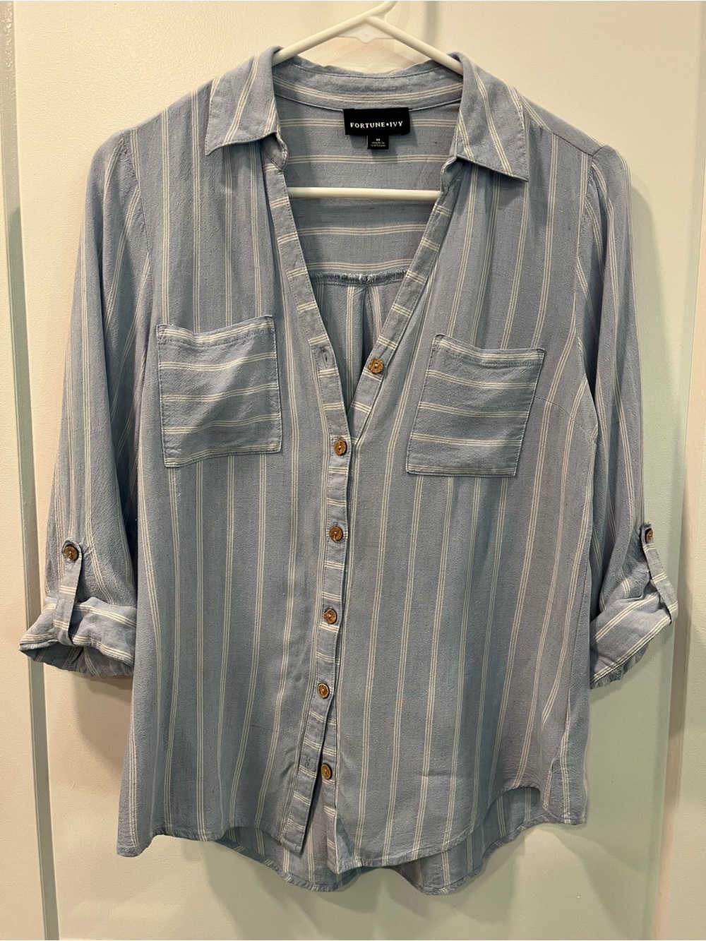 Light Blue Stripe Button-Down Shirt